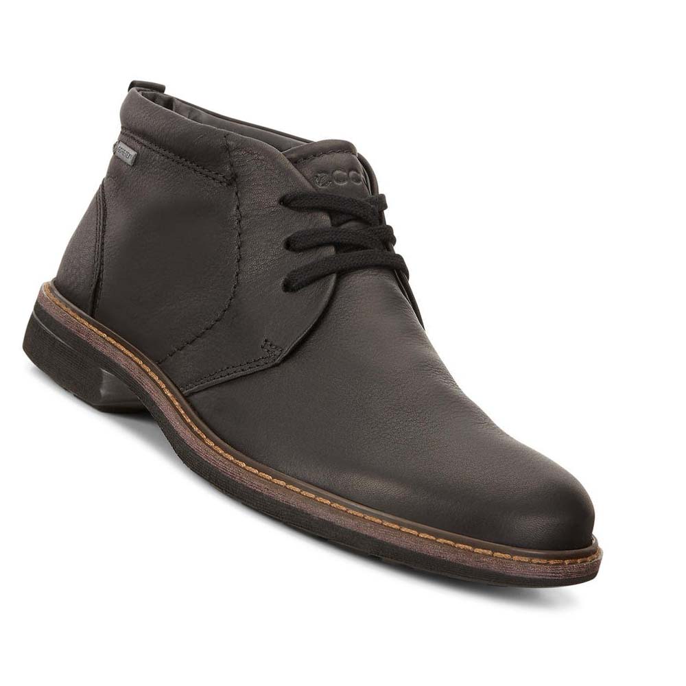 Férfi Ecco Turn Gtx Chukka Tie Csizma Fekete | HU 454QMA